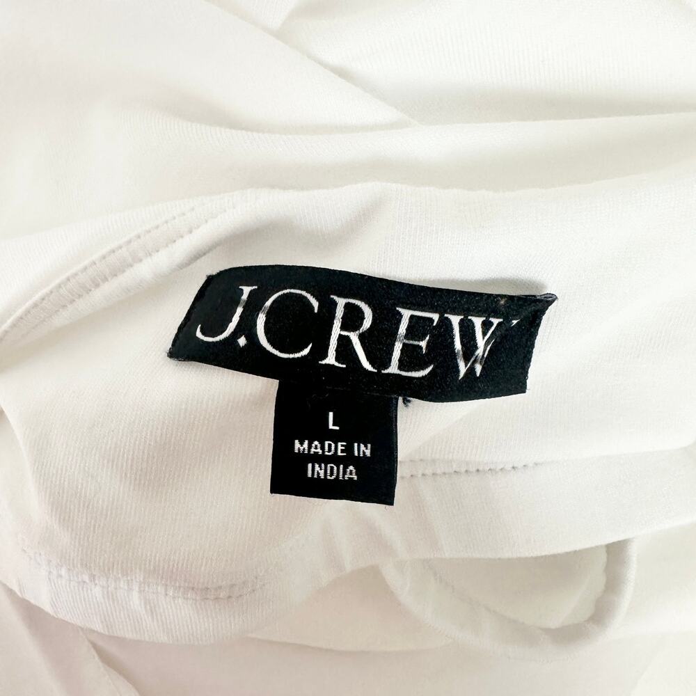 J.Crew Sweetheart Tank Maxi Dress Poplin A Line Skirt Retro Classic White Large - Picture 10 of 12